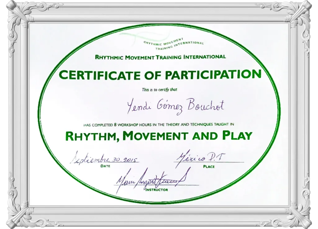 Certificado RMP — Ritmo, Movimiento y Juego